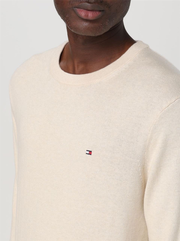 타미 힐피거 FW24 Tommy Hilfiger Mens Sweater MW0MW28046HGF Cream