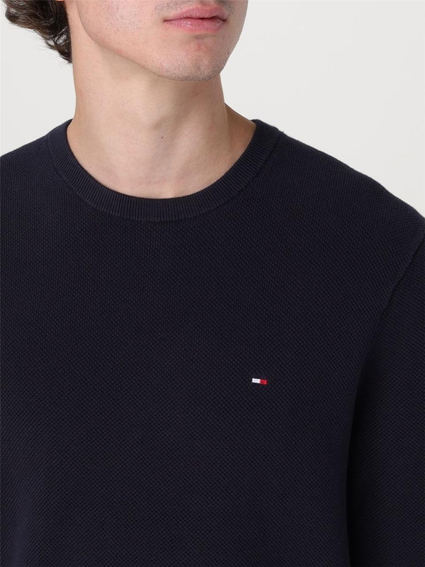 타미 힐피거 FW24 Tommy Hilfiger Mens Sweater MW0MW36347DW5 NULL Navy Blue