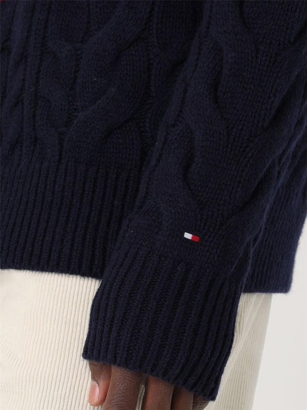 타미 힐피거 FW24 Tommy Hilfiger Mens Sweater MW0MW36546DW5 Blue