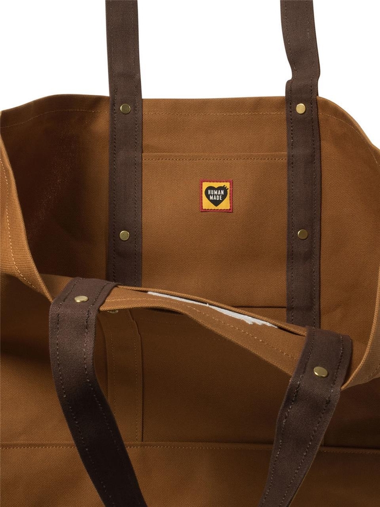 휴먼 메이드 FW24 Duck Canvas tote bag HM28GD003BROWN Brown