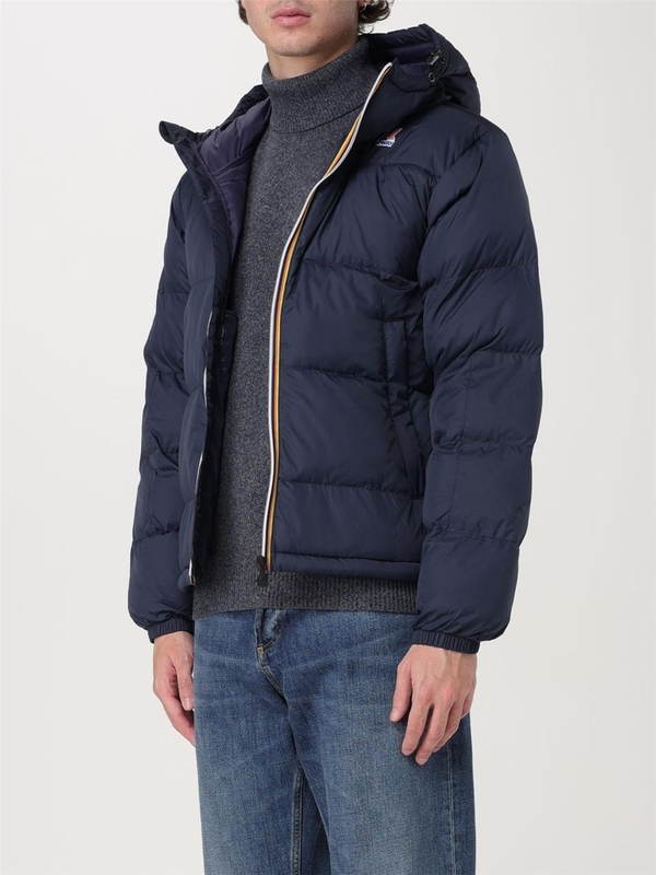  FW24 K-Way quilted nylon down jacket K3126WW K89 Navy Blue