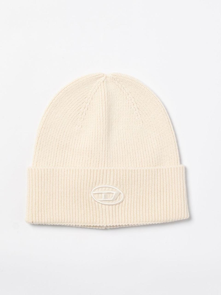 디젤 FW24 Diesel hat in wool and cotton ribbed A040920DAOB 1AB White