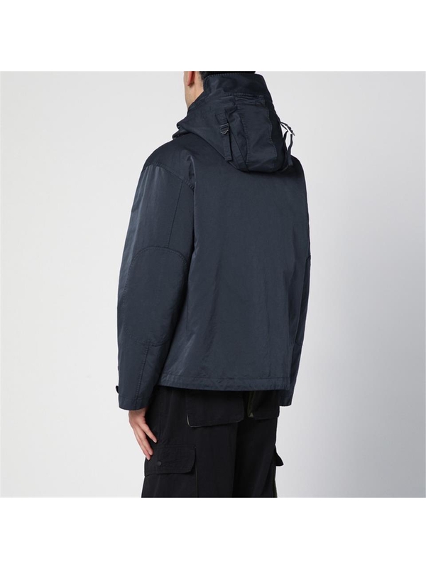 씨피 컴퍼니 FW24 C.P. Company Black nylon hooded jacket 17CMOW225A110089G Black