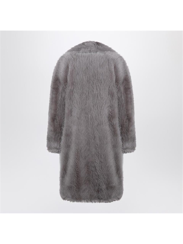 막스마라 스포트막스 FW24 Sportmax Light grey faux fur coat MANICOPL Grey