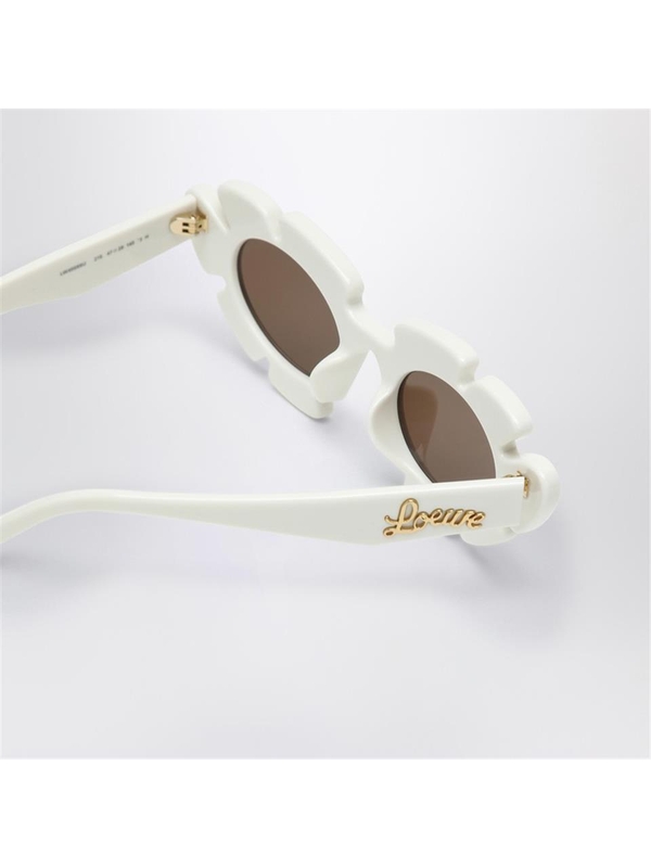 로에베 SS25 Loewe White Flower sunglasses LW40088UPVC White