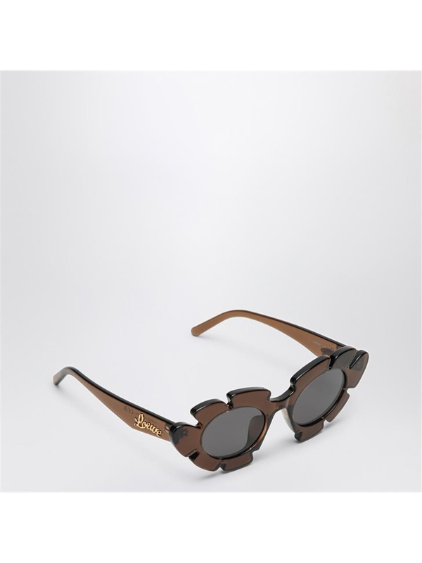 로에베 SS25 Loewe Brown Flower sunglasses LW40088UPVC Brown