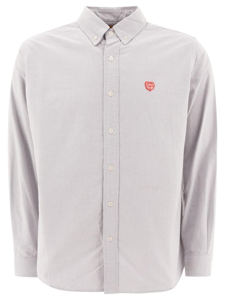 휴먼 메이드 FW24 Oxford shirt HM28SH006GRAY Grey