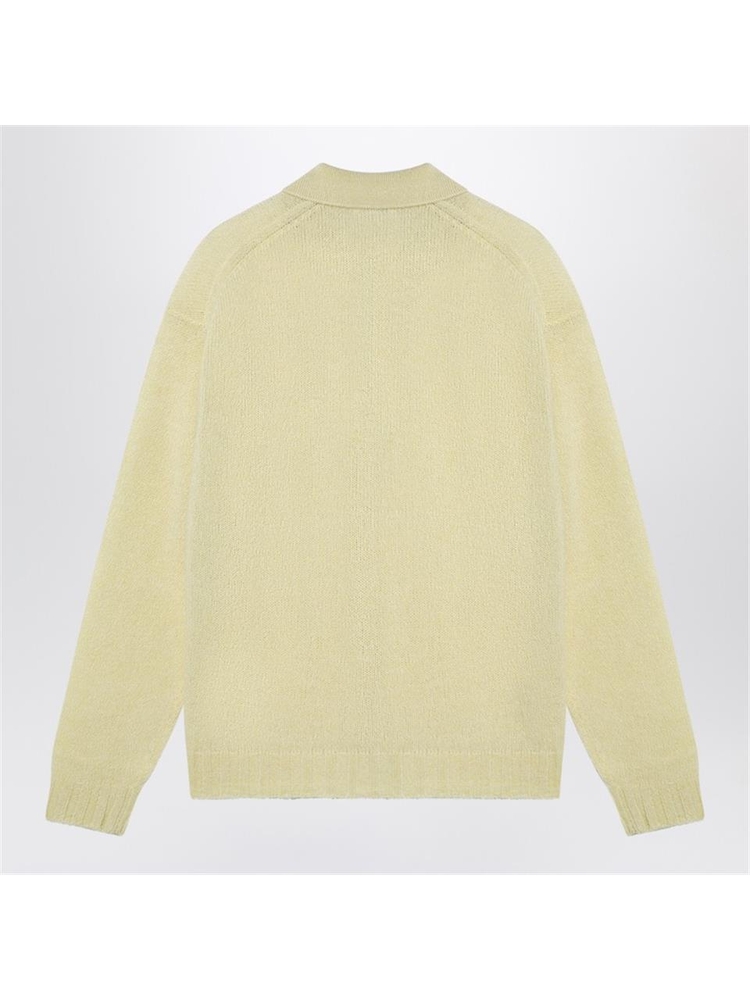 오라리 FW24 Auralee Light yellow shirt cardigan A24AS01SCWO Yellow