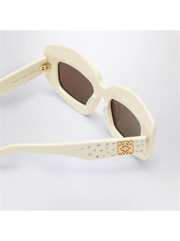 로에베 SS25 Loewe Arch Mask white sunglasses LW4114ISPVC White