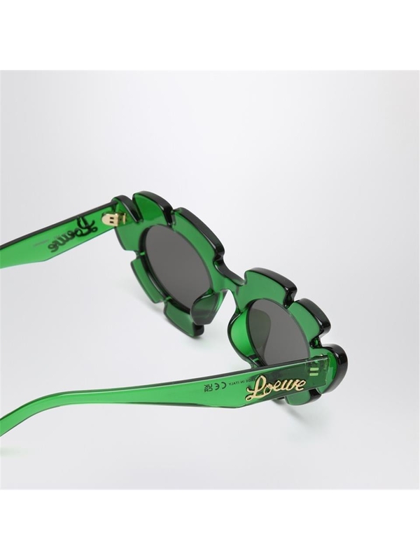 로에베 SS25 Loewe Green Flower sunglasses LW40088UPVC Green