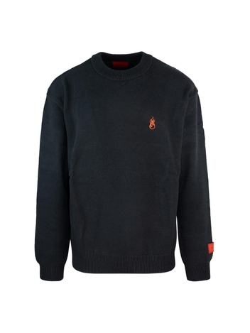 비전 오브 슈퍼 FW24 Red Flame Crewneck Sweater VS01199Black Black