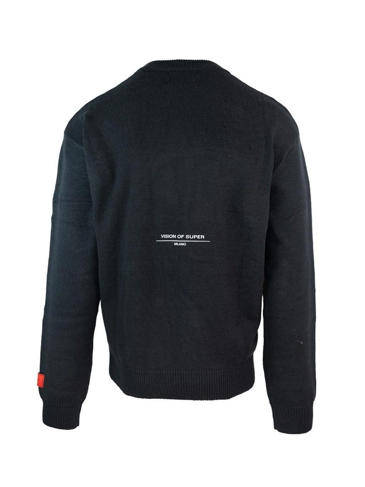 비전 오브 슈퍼 FW24 Red Flame Crewneck Sweater VS01199Black Black