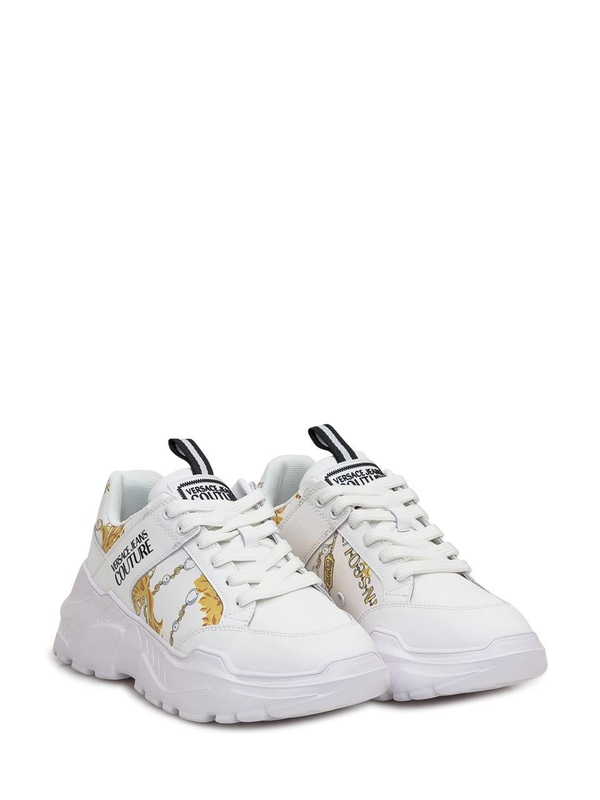 베르사체 진스 꾸뛰르 FW24 VERSACE JEANS COUTURE Sneakers 77YA3SC2ZP324 G03 WHITE/GOLD