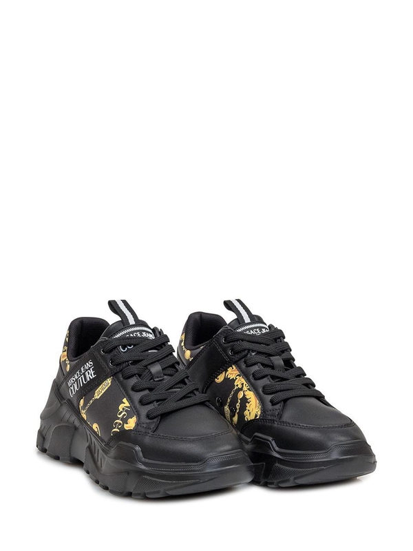 베르사체 진스 꾸뛰르 FW24 VERSACE JEANS COUTURE Sneakers 77YA3SC2ZP324 G89 BLACK/GOLD