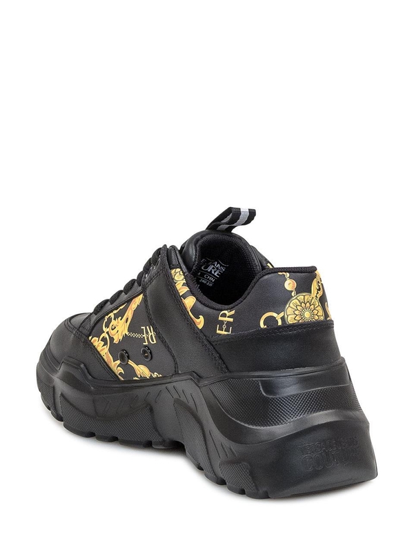 베르사체 진스 꾸뛰르 FW24 VERSACE JEANS COUTURE Sneakers 77YA3SC2ZP324 G89 BLACK/GOLD