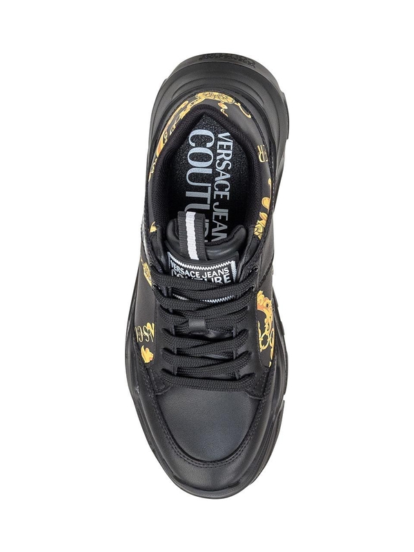 베르사체 진스 꾸뛰르 FW24 VERSACE JEANS COUTURE Sneakers 77YA3SC2ZP324 G89 BLACK/GOLD