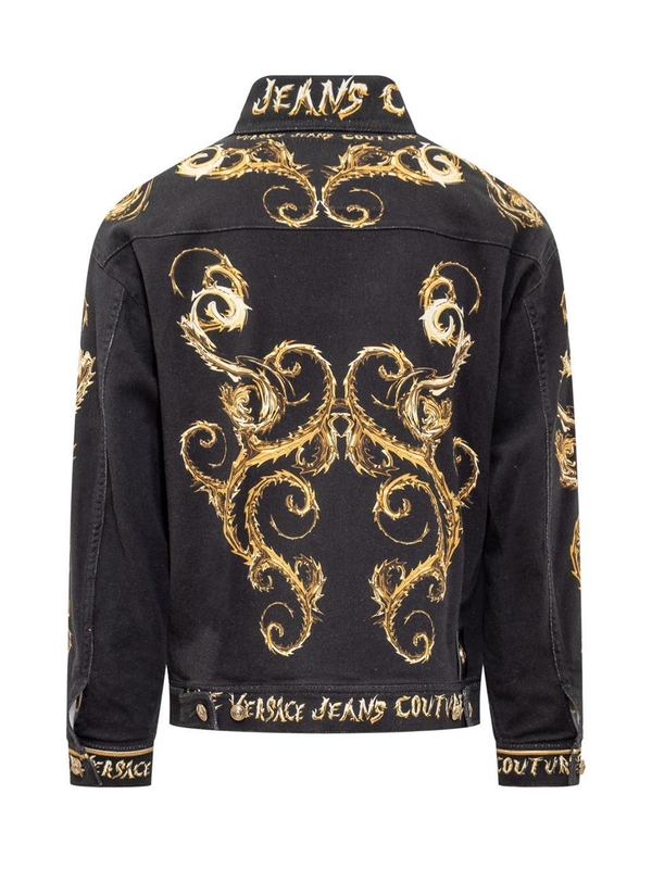 베르사체 진스 꾸뛰르 FW24 VERSACE JEANS COUTURE Jackets 77GAS40PES125LO1 G89 BLACK/GOLD