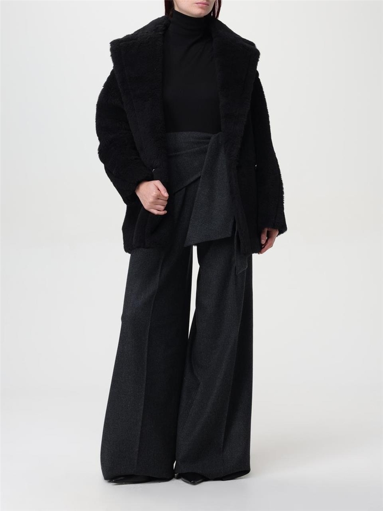 막스마라 FW24 Max Mara virgin wool trousers 2421136363600 001 Gray