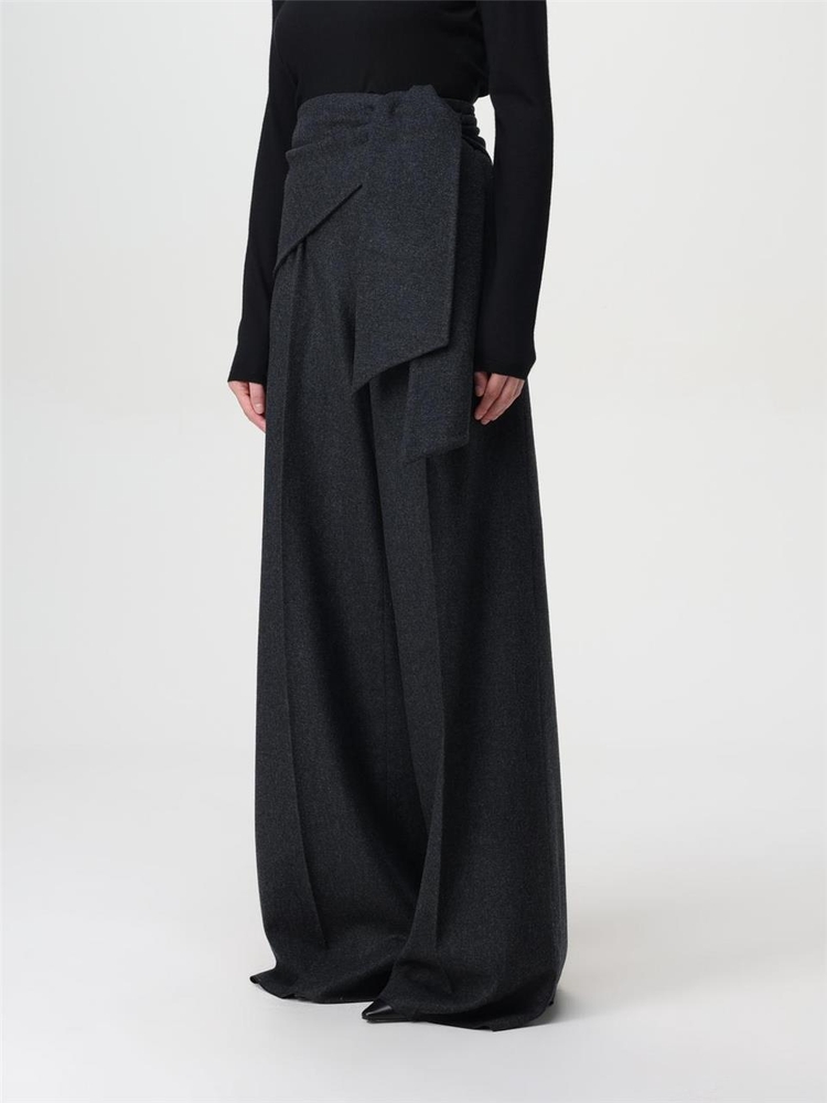 막스마라 FW24 Max Mara virgin wool trousers 2421136363600 001 Gray