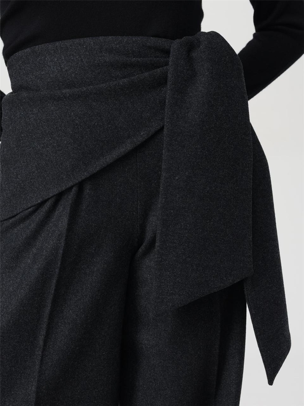 막스마라 FW24 Max Mara virgin wool trousers 2421136363600 001 Gray