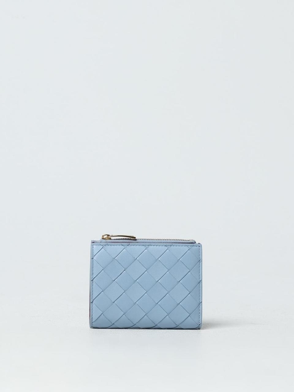 보테가베네타 FW24 Bottega Veneta Intrecciato Wallet in Woven Leather 742330V2ZL3 1750 Ice