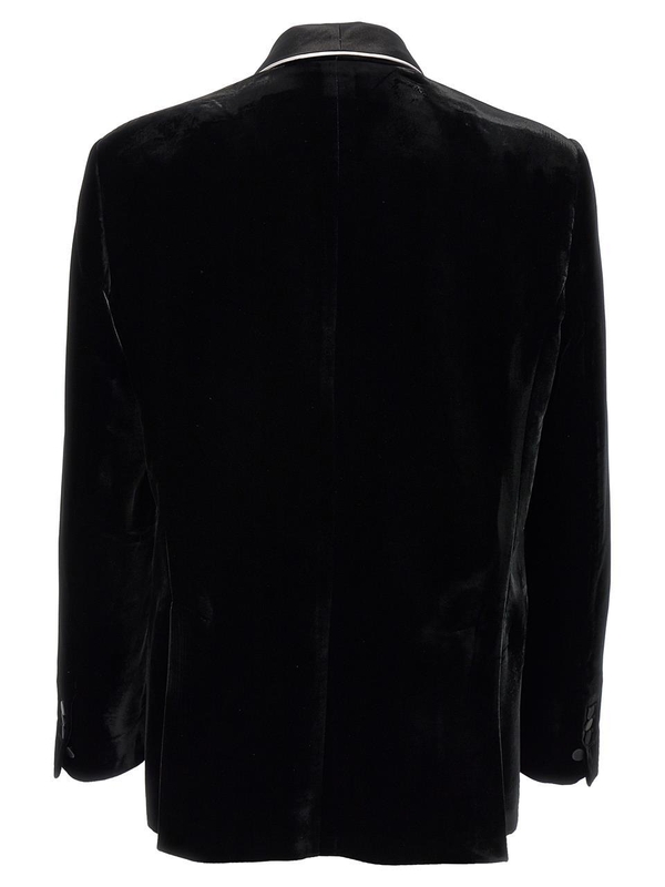 디스퀘어드2 FW24 Velvet Sexy Palm Beach blazer S71BN0952D35130900 Black  