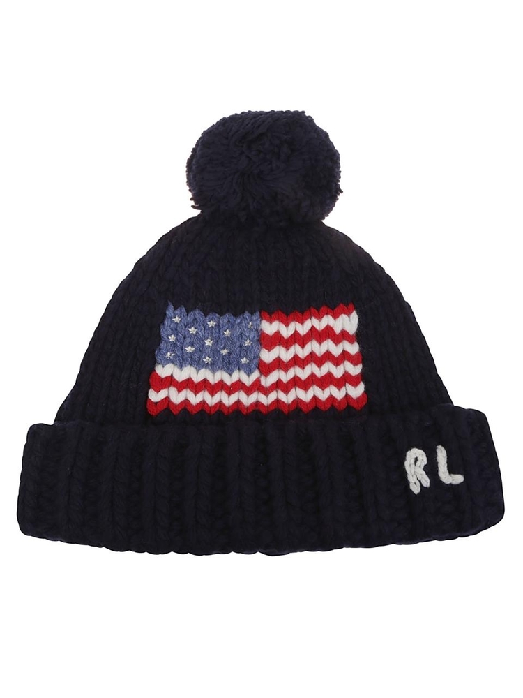 폴로 랄프로렌 FW24 FLAG BEANIE 449959430001 Blue