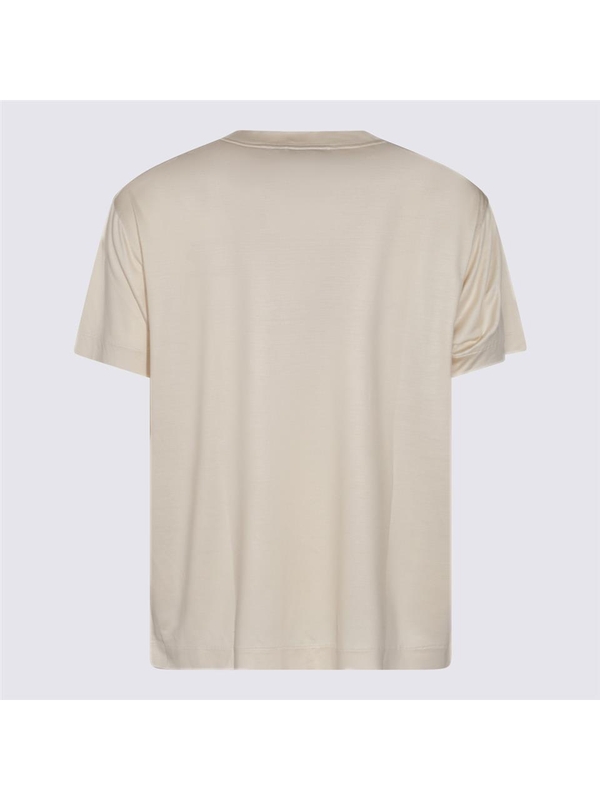 르메르 FW24 LEMAIRE T-shirts and Polos TO1295LJ1026WH048 LIGHT CREAM