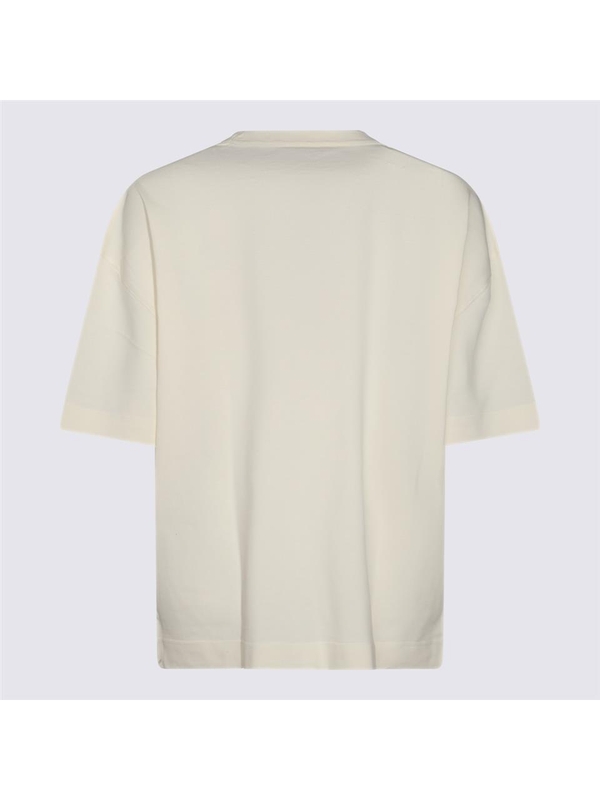 르메르 FW24 LEMAIRE T-shirts and Polos TO1290LJ1022WH022 WHITE MERINGA