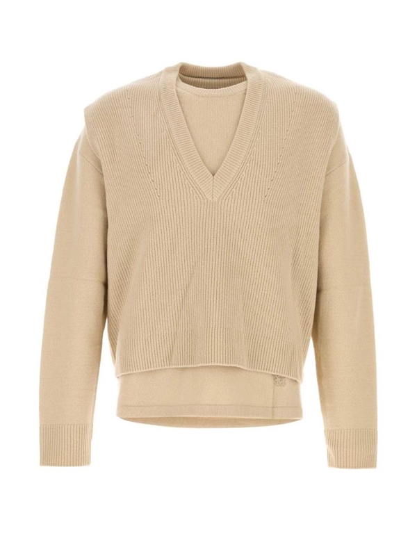 우영미 FW23 WOOYOUNGMI KNITWEAR W233KN08 508E Beige o Tan