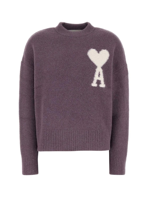 아미 FW24 LOVE KNITWEAR UKS025KN0032 504 Purple