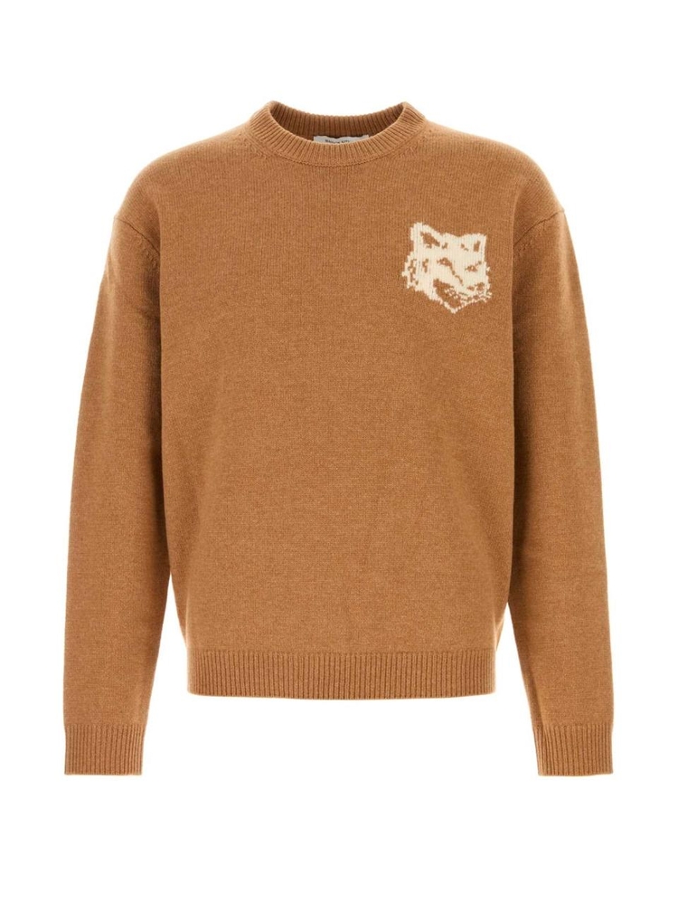 메종키츠네 FW24 MAISON KITSUNE KNITWEAR NM00808KM0329 P270 Camel