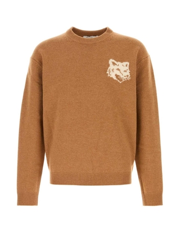 메종키츠네 FW24 MAISON KITSUNE KNITWEAR NM00808KM0329 P270 Camel