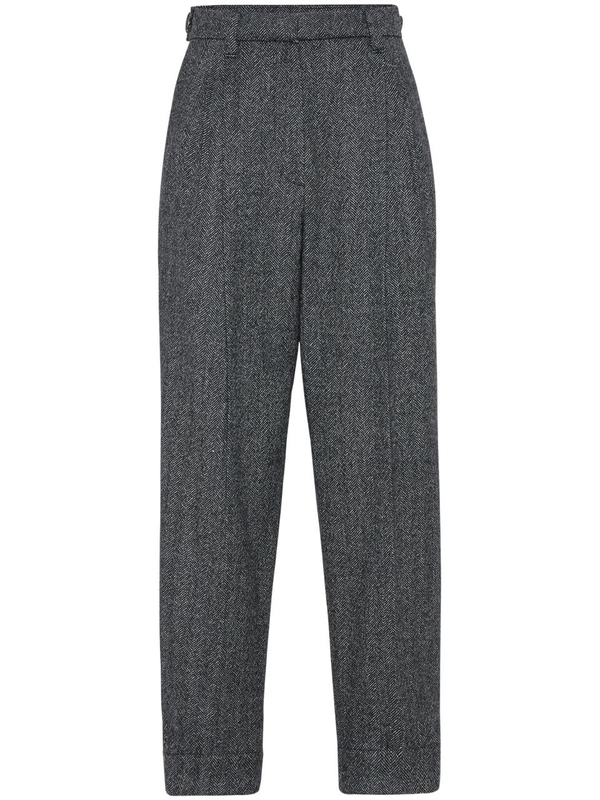 브루넬로쿠치넬리 FW24 Brunello Cucinelli Trousers MB127P8764C301 NER/PANAMA/GRIGIO