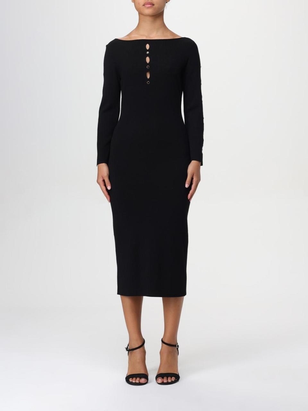 트윈셋 FW24 Twinset midi dress in viscose blend 242TP3313 00006 Black