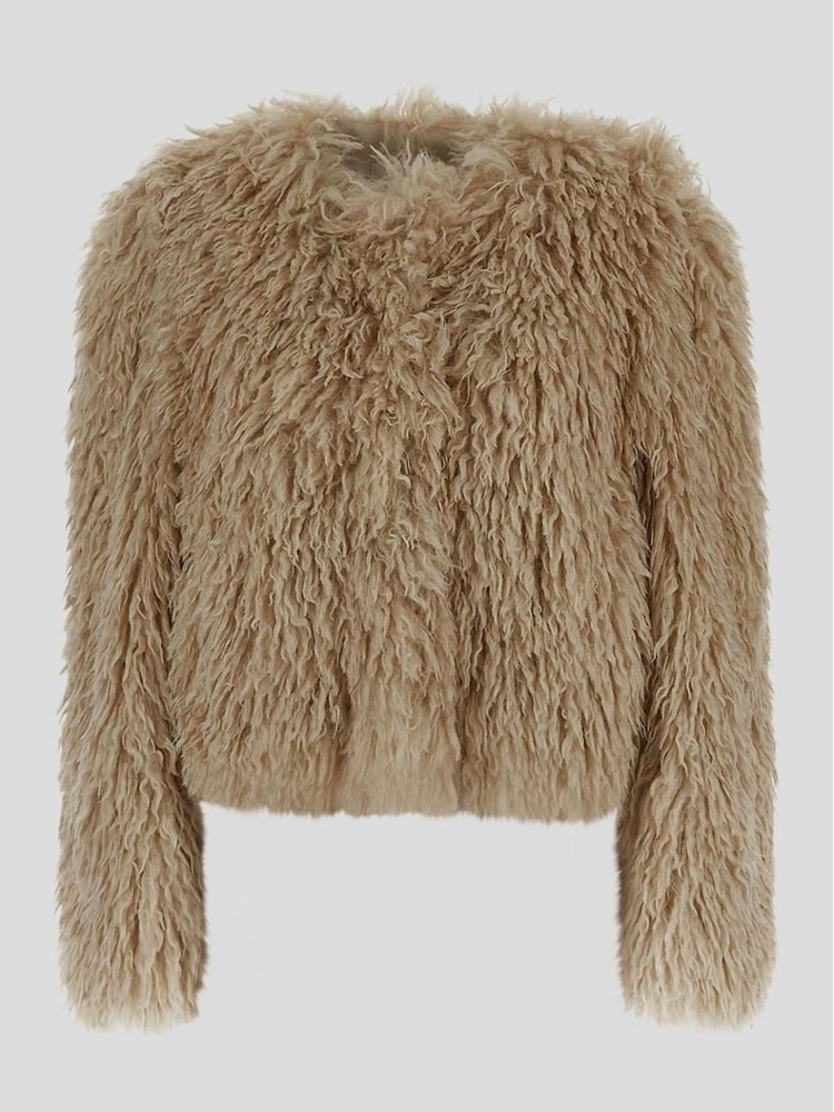 이자벨마랑 FW24 Isabel Marant Fur Jacket MA0256FAB3D02I23EC Ecru