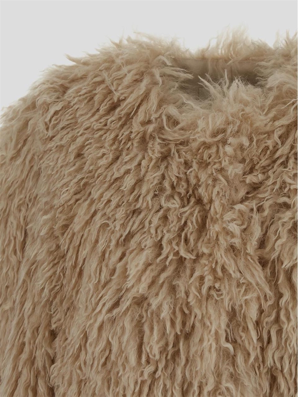 이자벨마랑 FW24 Isabel Marant Fur Jacket MA0256FAB3D02I23EC Ecru