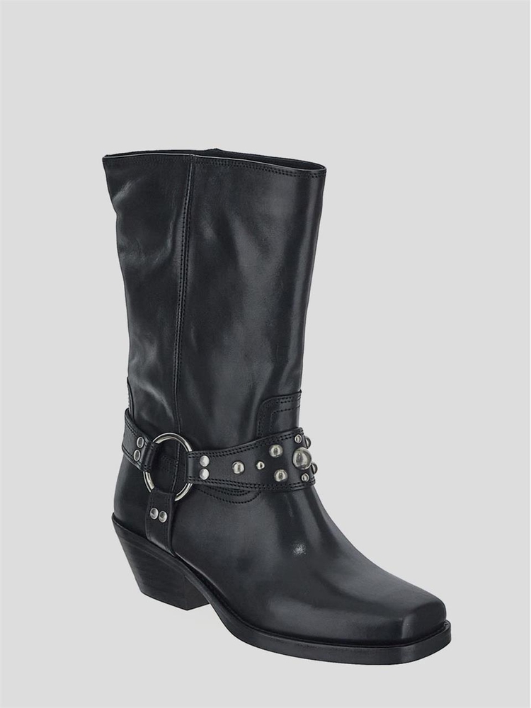 이자벨마랑 FW24 Isabel Marant Biker Boots BO0135FAB3A23S01BK Black