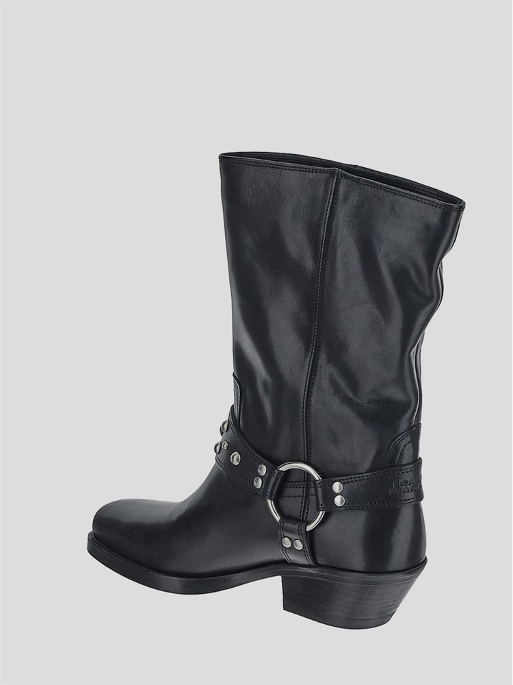 이자벨마랑 FW24 Isabel Marant Biker Boots BO0135FAB3A23S01BK Black