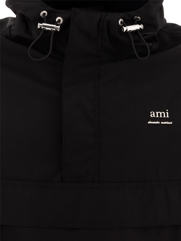 아미 FW24 Ami Alexandre Mattiussi windbreaker UJK101.PA0007001 Black  