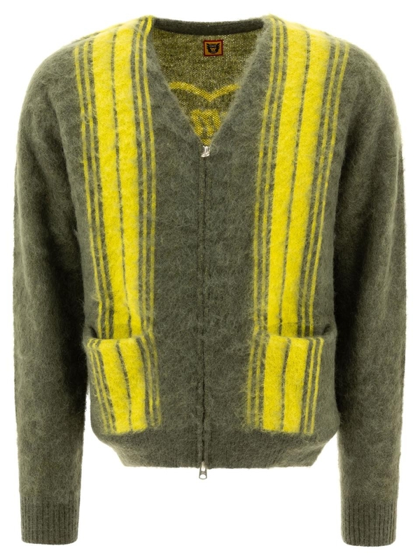 휴먼 메이드 FW24 Zip-up cardigan HM28CS024GREEN Green