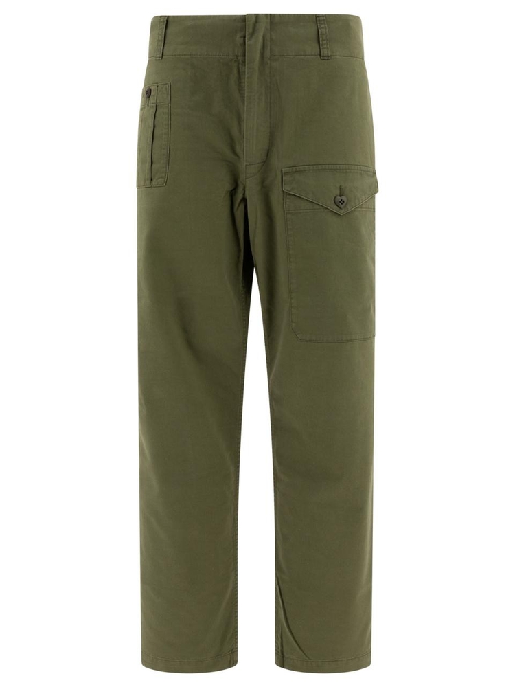 휴먼 메이드 FW24 Straight-leg cargo trousers HM28PT014OLIVE DRAB Green