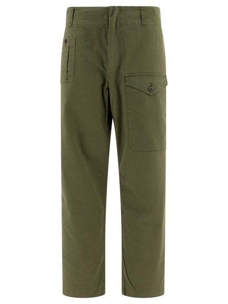 휴먼 메이드 FW24 Straight-leg cargo trousers HM28PT014OLIVE DRAB Green