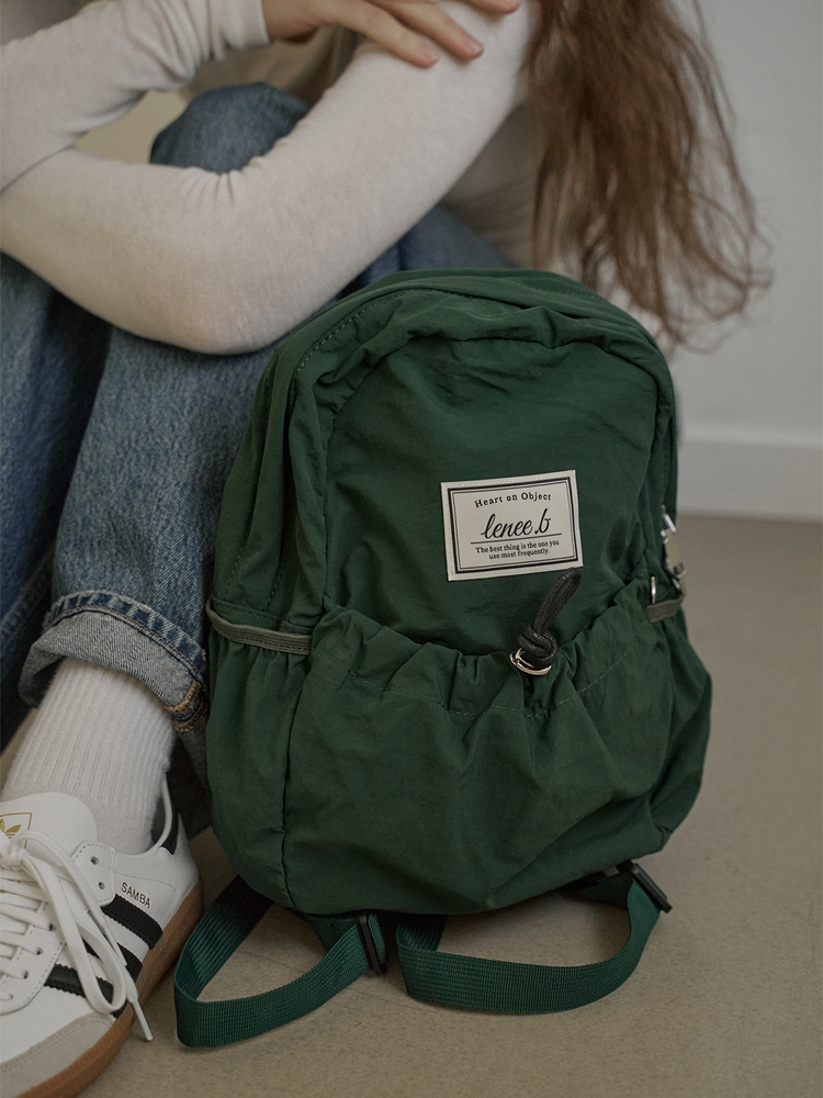 미니 스트링 백팩 딥그린 Mini string backpack Deep green