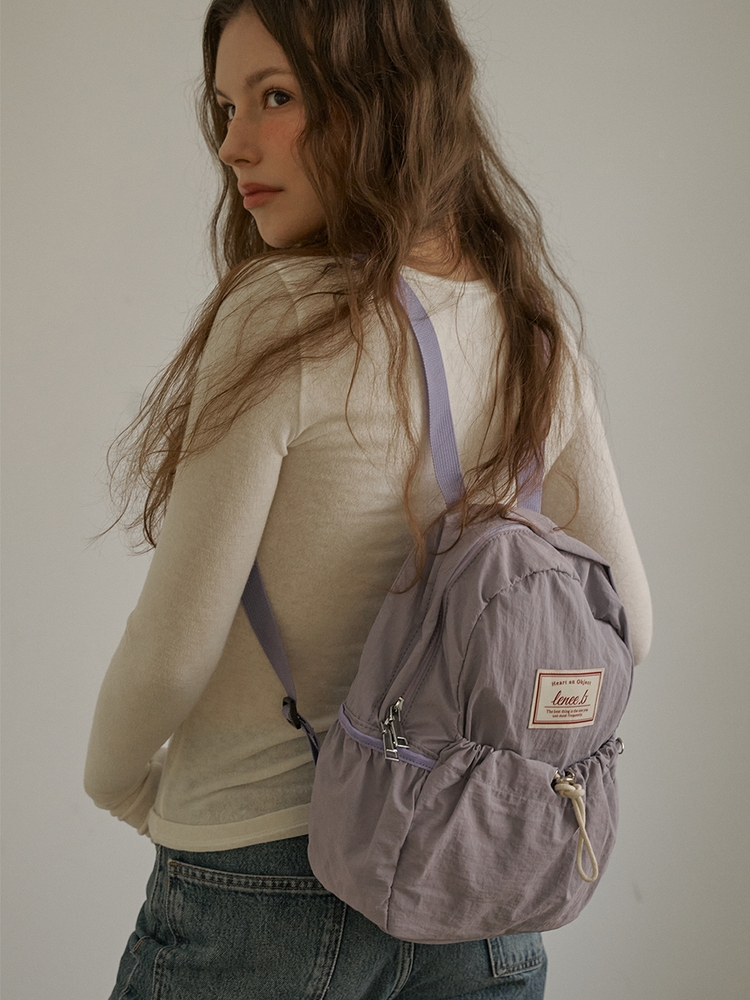 미니 스트링 백팩 라이트퍼플 Mini string backpack Light purple