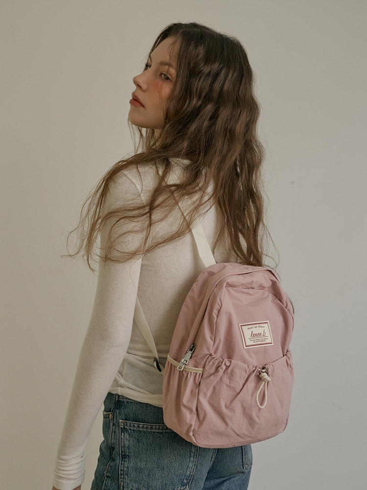 미니 스트링 백팩 베이비핑크 Mini string backpack Baby pink