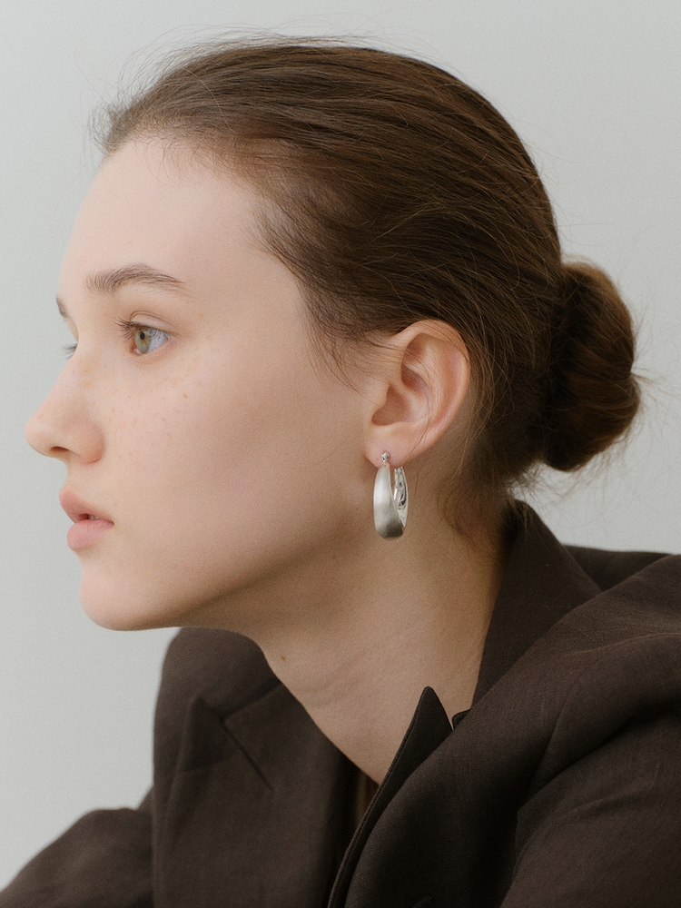 [Silver925] Bulky Hoop Earrings