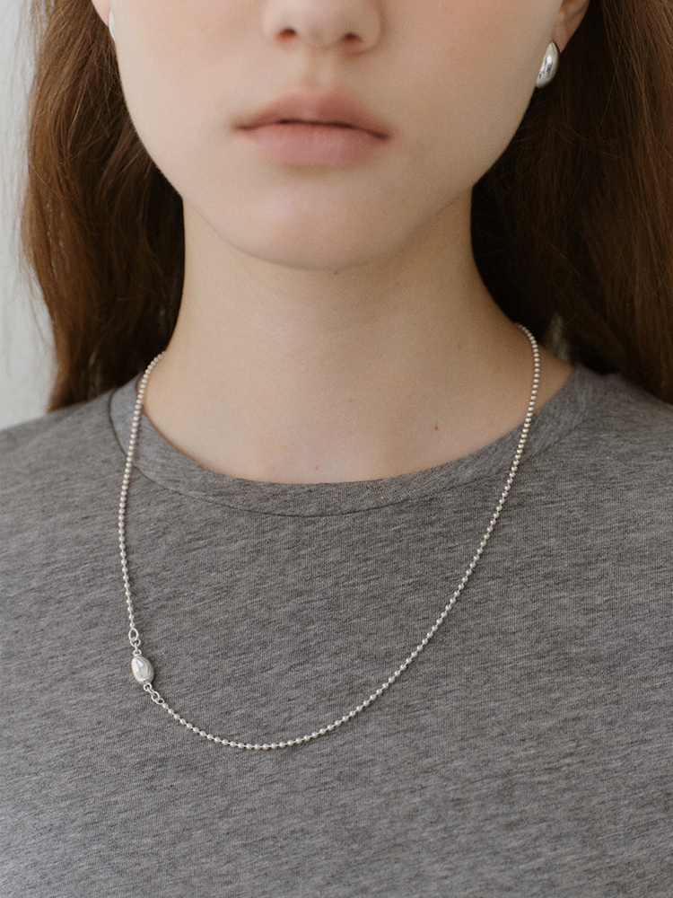 [Silver925] Clip Ball Necklace