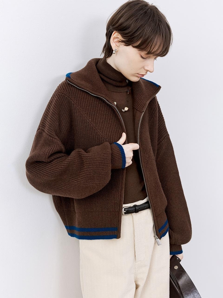 10/30예약배송_TG_Point lapel knitted cardigan_2color