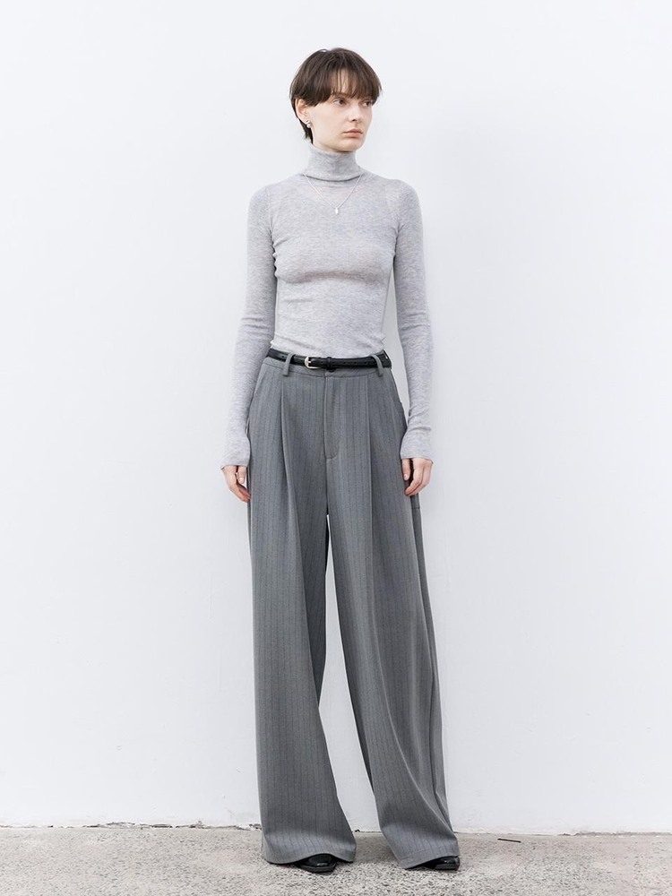 TG_Striped wide pants_2color